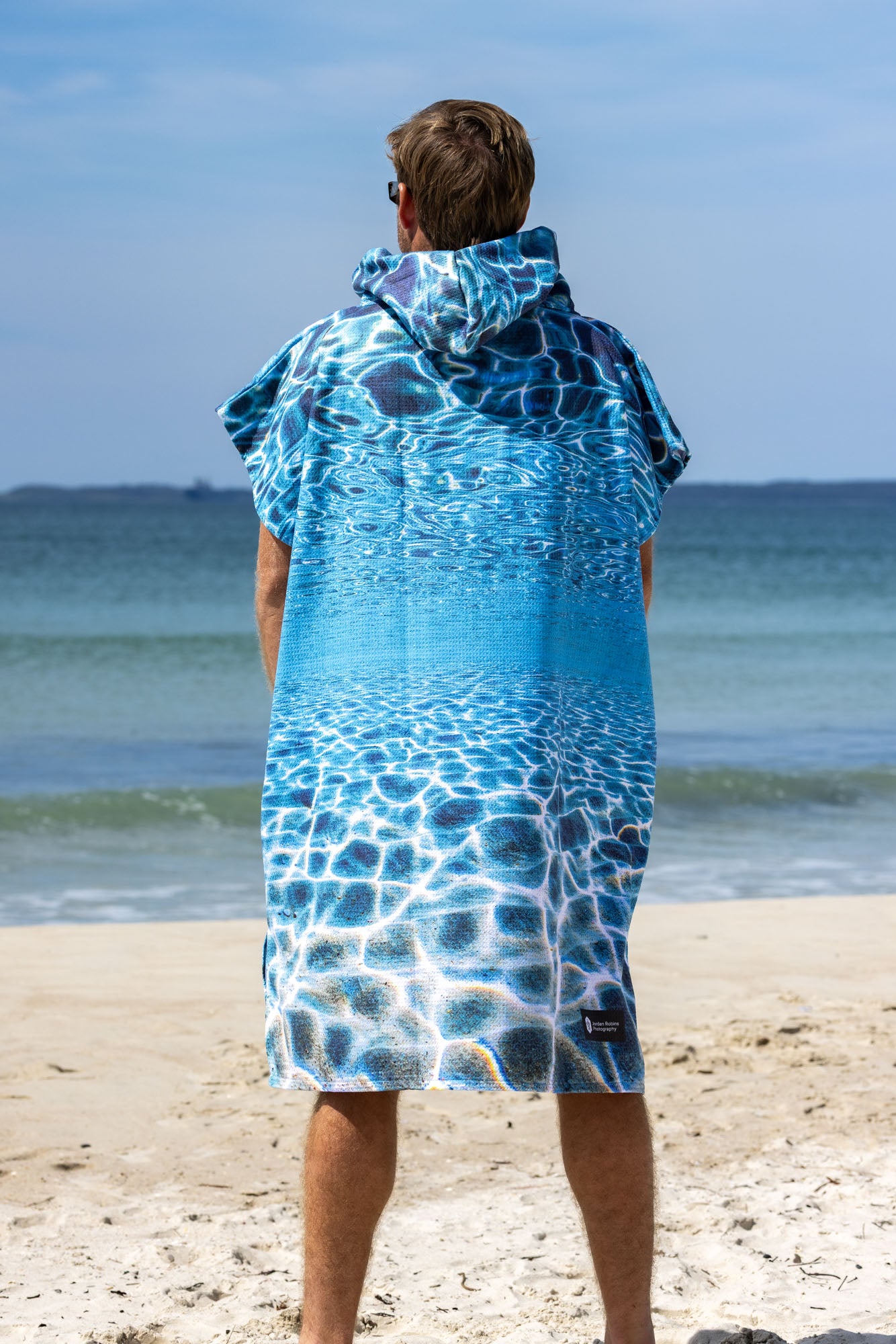 Electric Blue Water Hyams Beach Jervis Bay - Adults Hooded Beach Towel