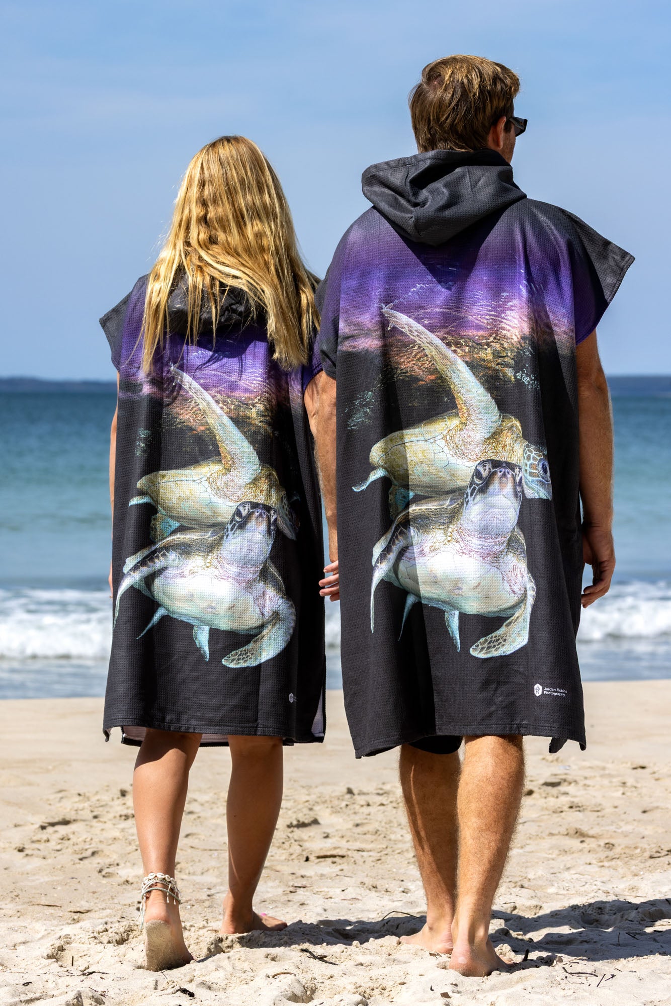 Twilight Turtles - Adults Hooded Beach Towel