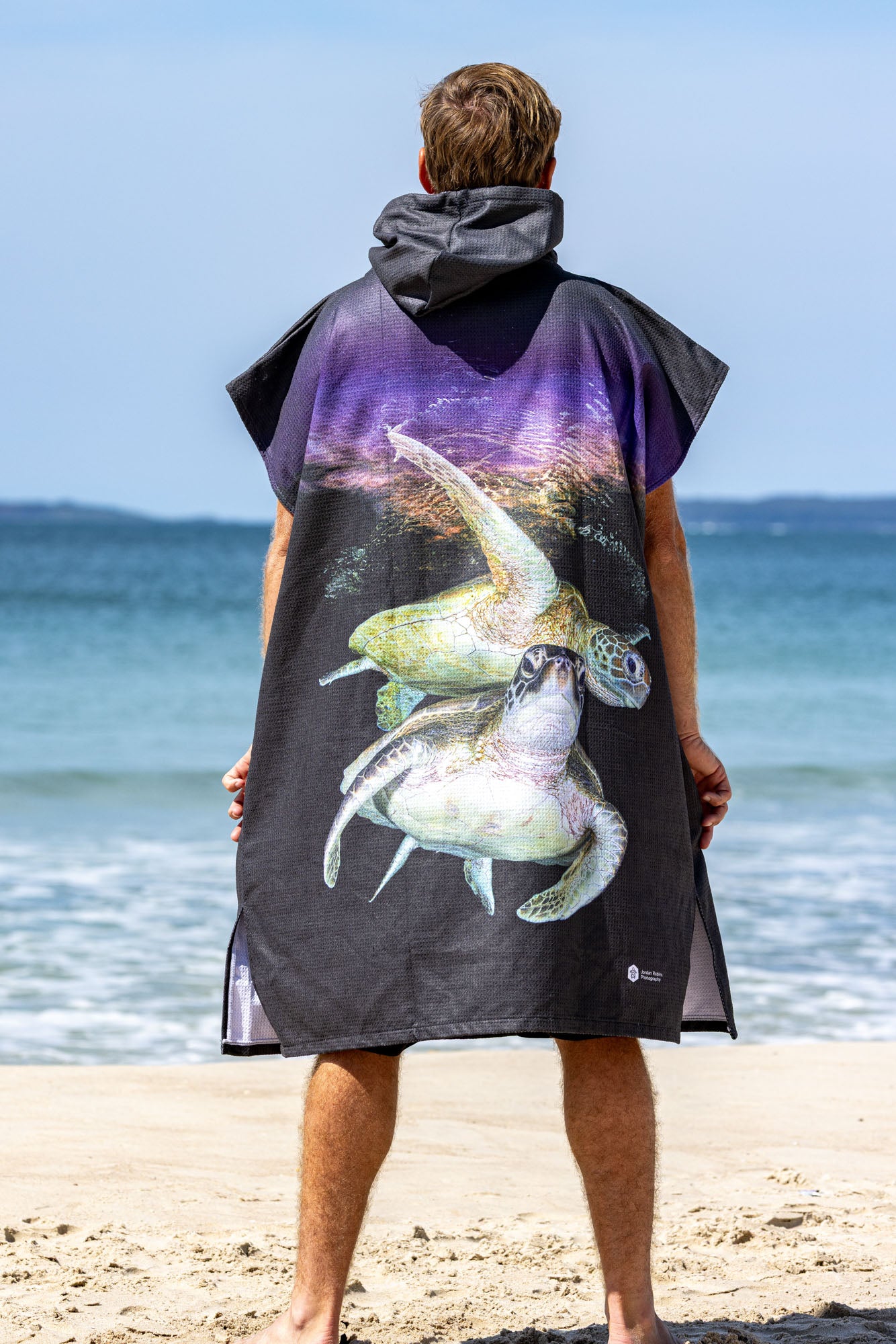 Twilight Turtles - Adults Hooded Beach Towel