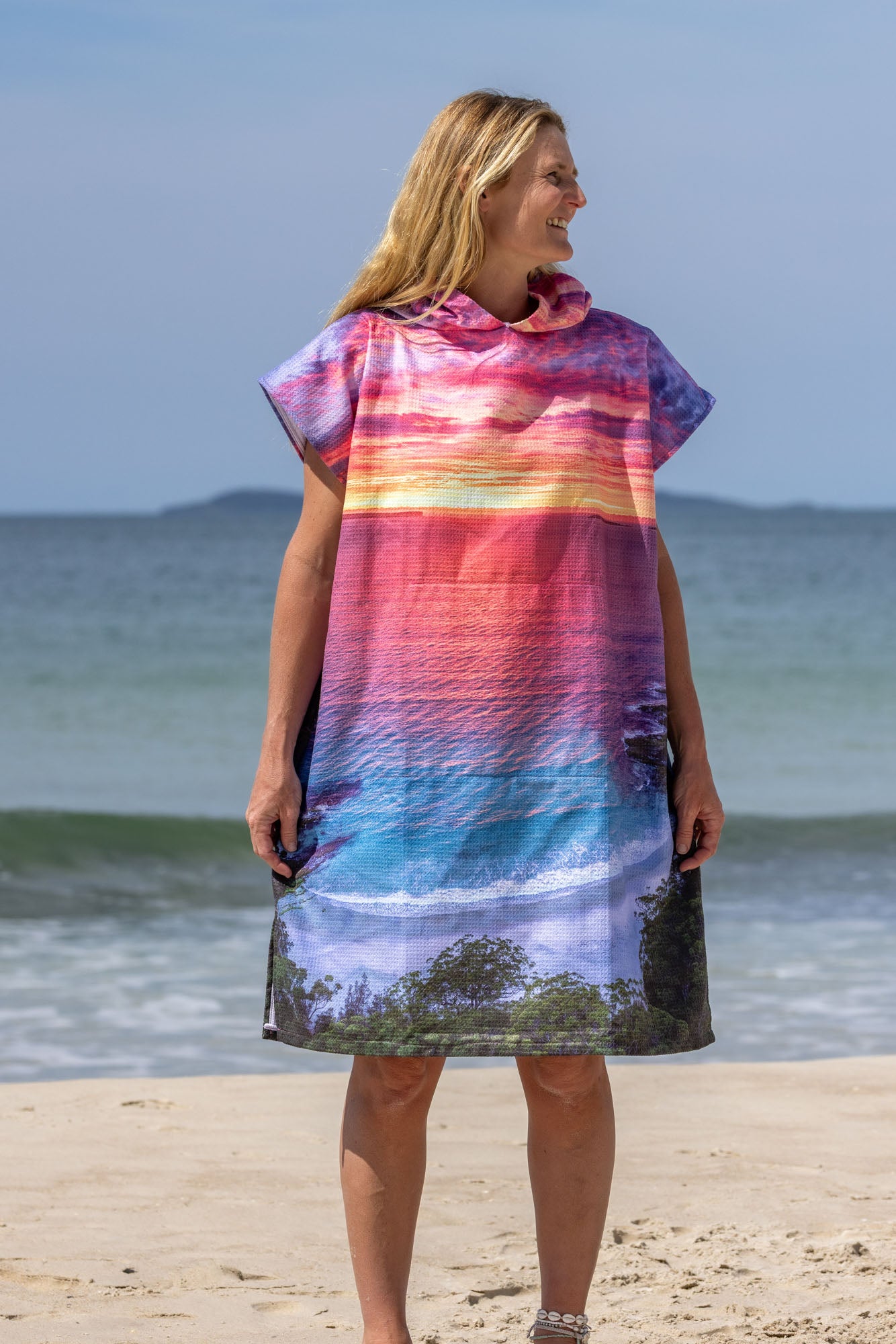 Dreamy Mornings Blenheim Beach Jervis Bay - Adults Hooded Beach Towel
