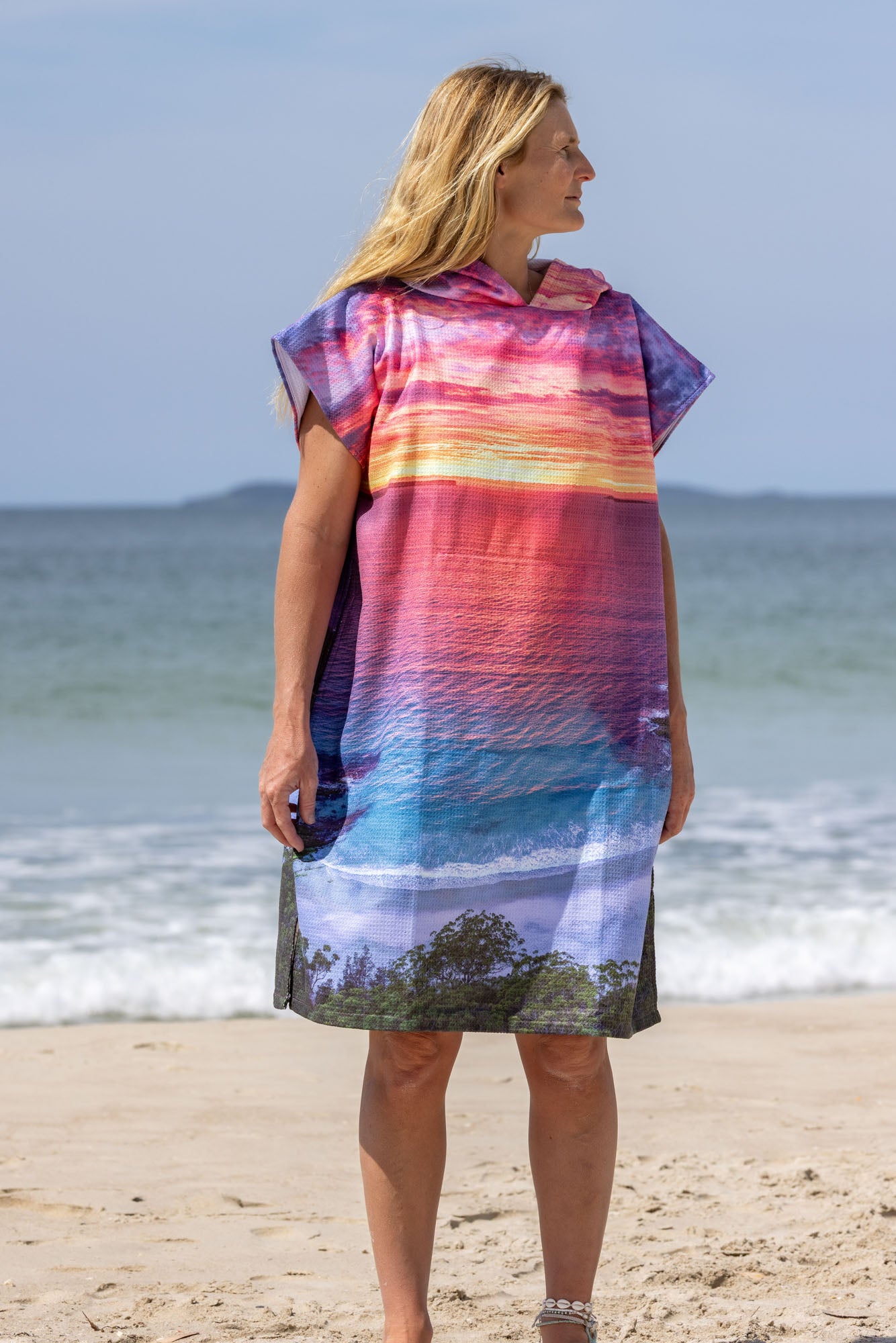 Dreamy Mornings Blenheim Beach Jervis Bay - Adults Hooded Beach Towel