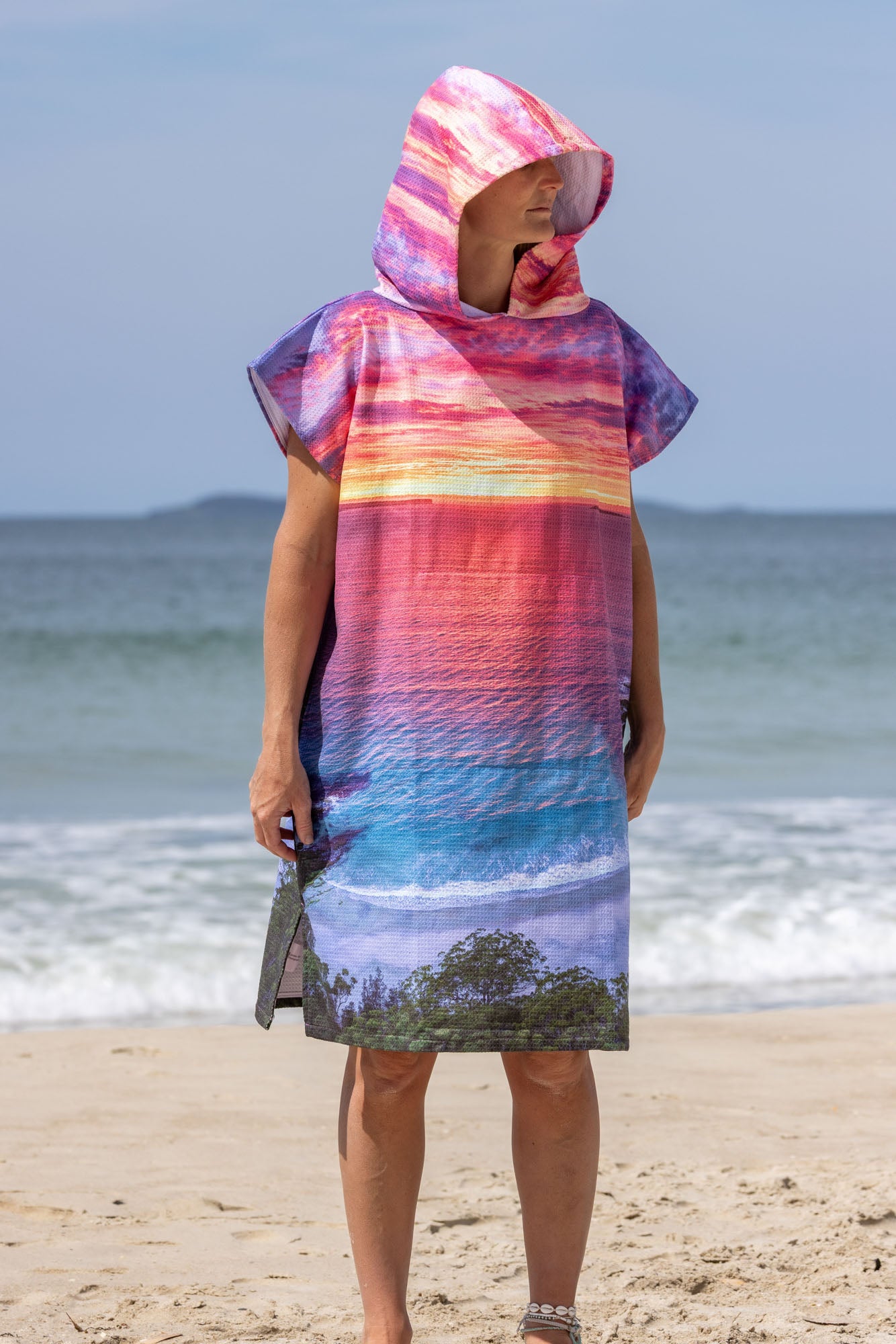 Dreamy Mornings Blenheim Beach Jervis Bay - Adults Hooded Beach Towel