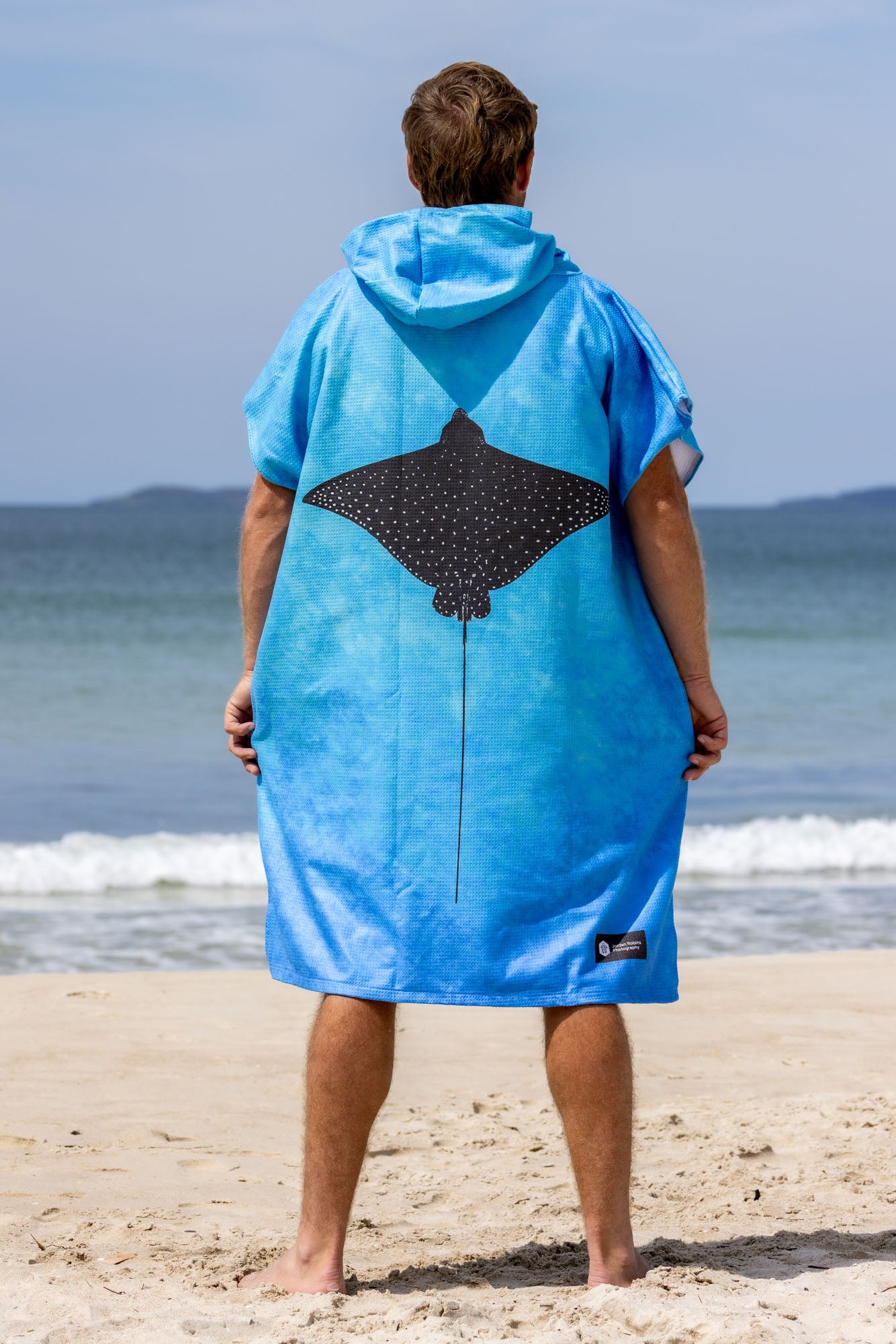 Spotted Eagle Ray - Adults Hooded Beach Towel
