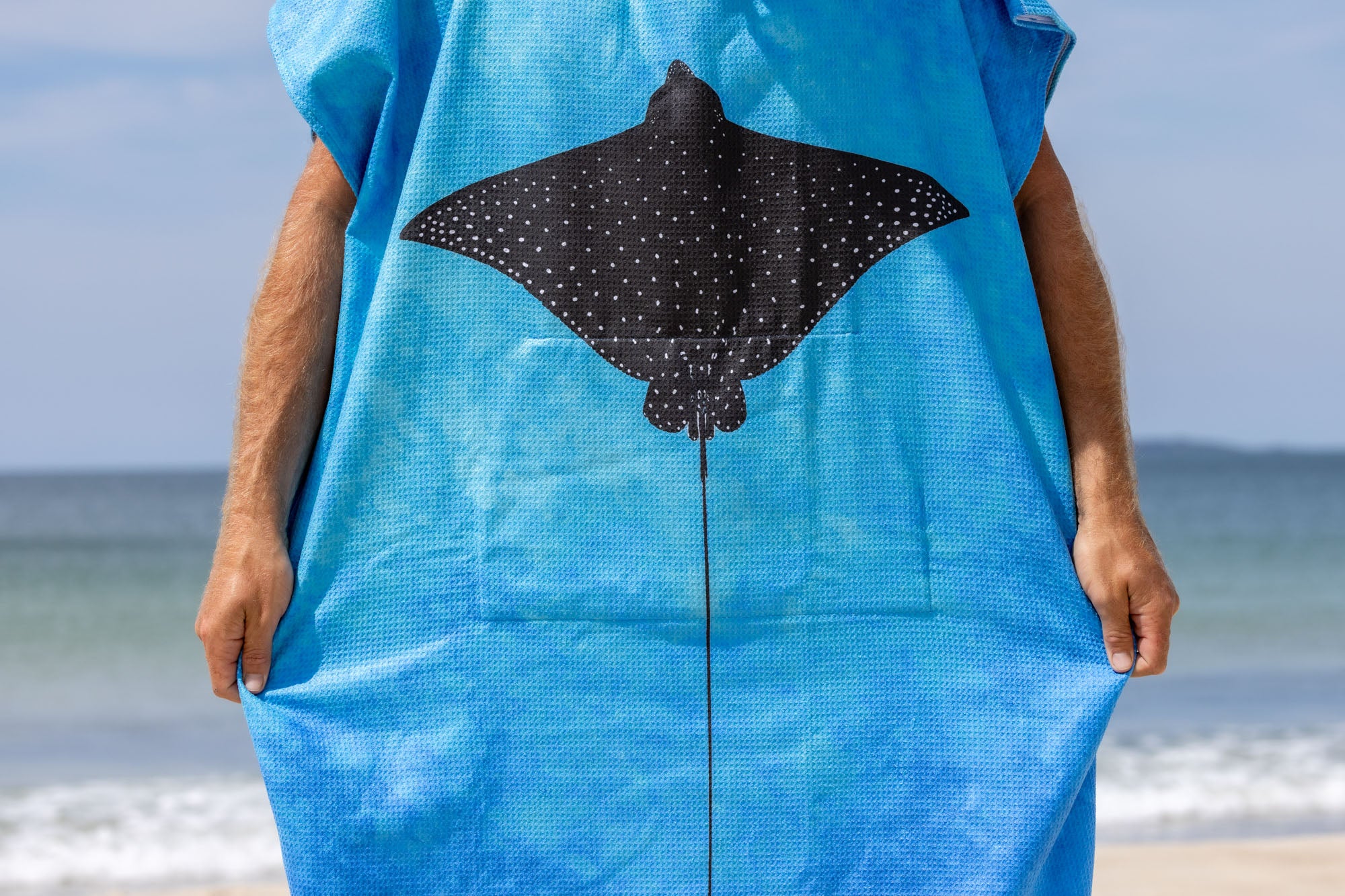 Spotted Eagle Ray - Adults Hooded Beach Towel