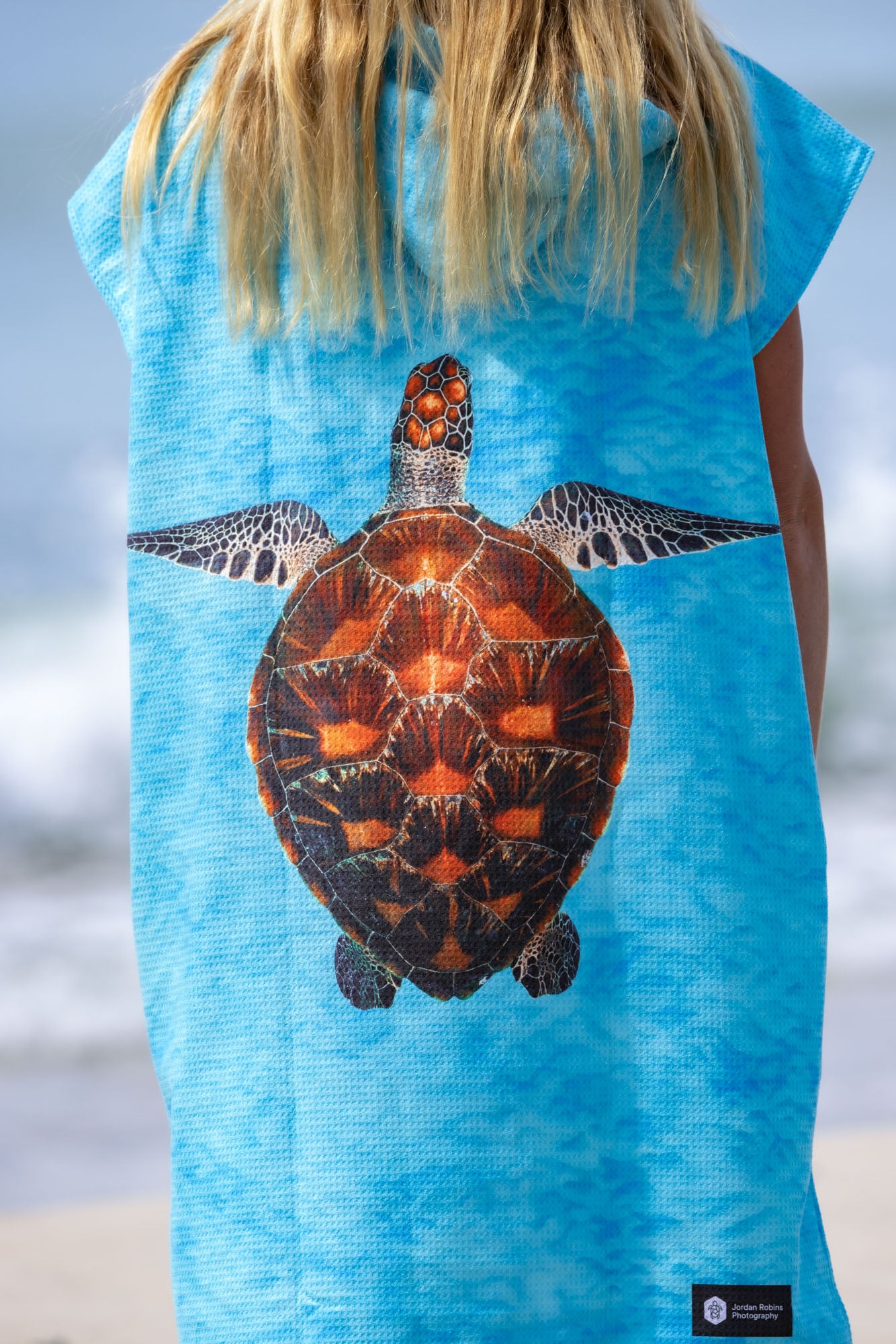 Sea Turtle Great Barrier Reef - Adults Hooded Beach Towel