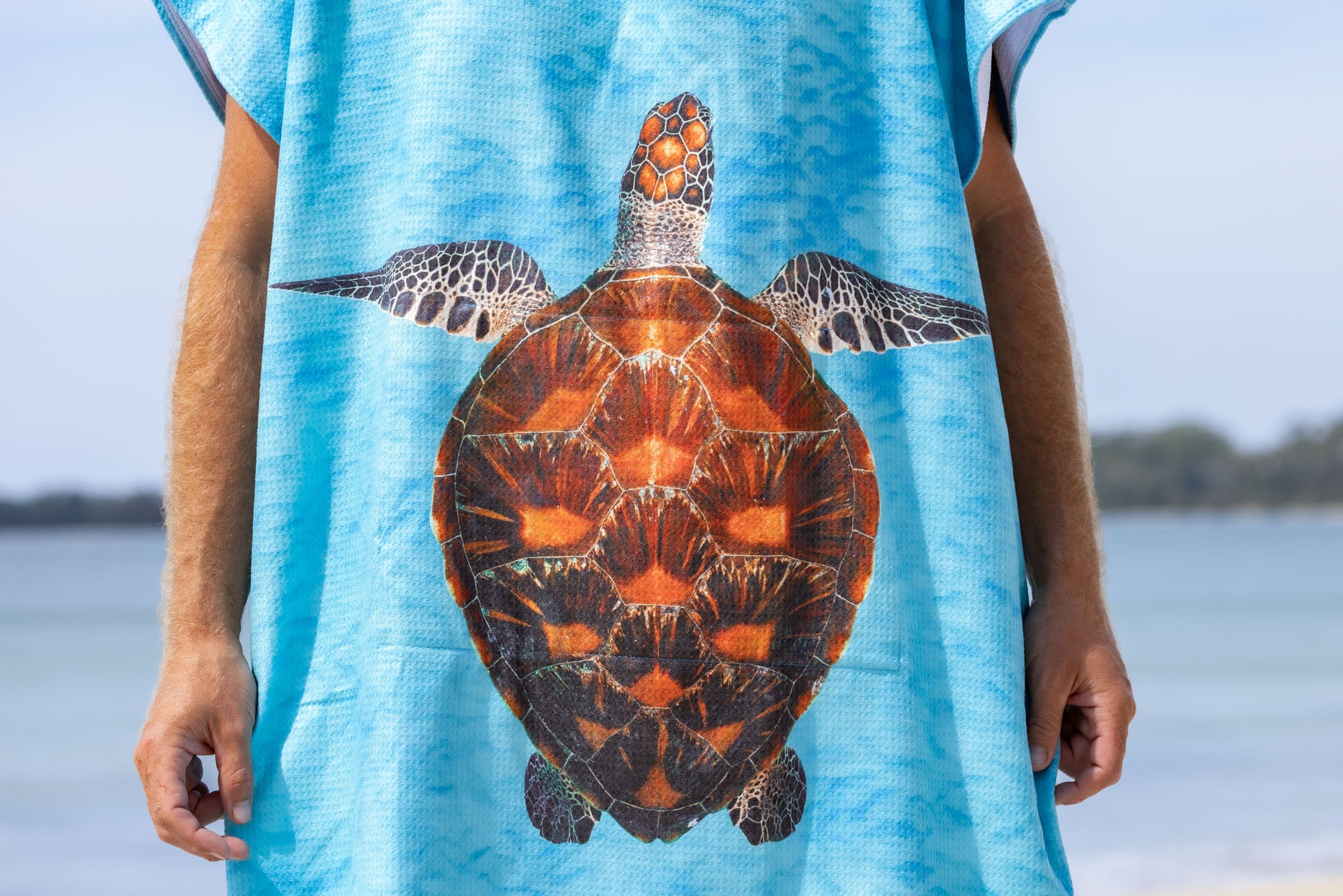 Sea Turtle Great Barrier Reef - Adults Hooded Beach Towel