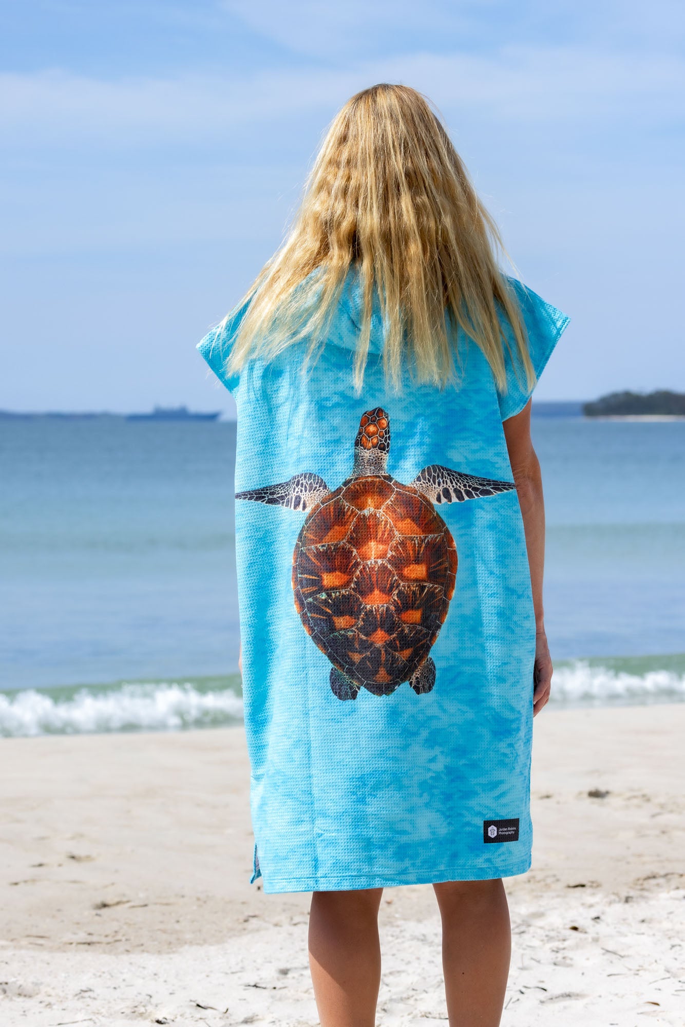 Sea Turtle Great Barrier Reef - Adults Hooded Beach Towel