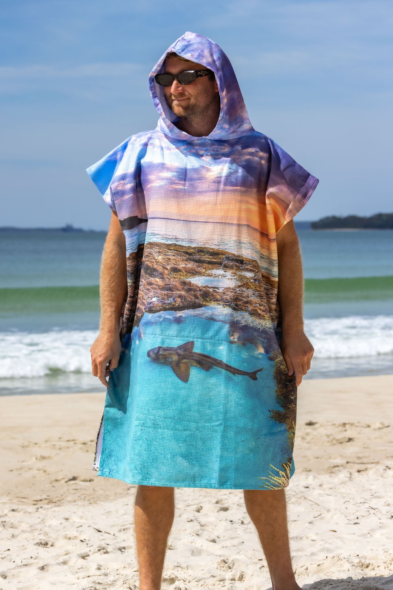 Port Jackson Shark Jervis Bay - Adults Hooded Beach Towel