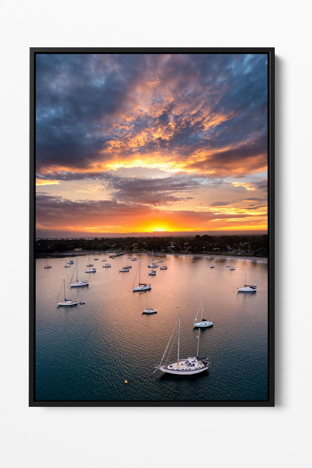 Aerial Sunset Print – Callala Bay Boats, Jervis Bay | Coastal Art ...