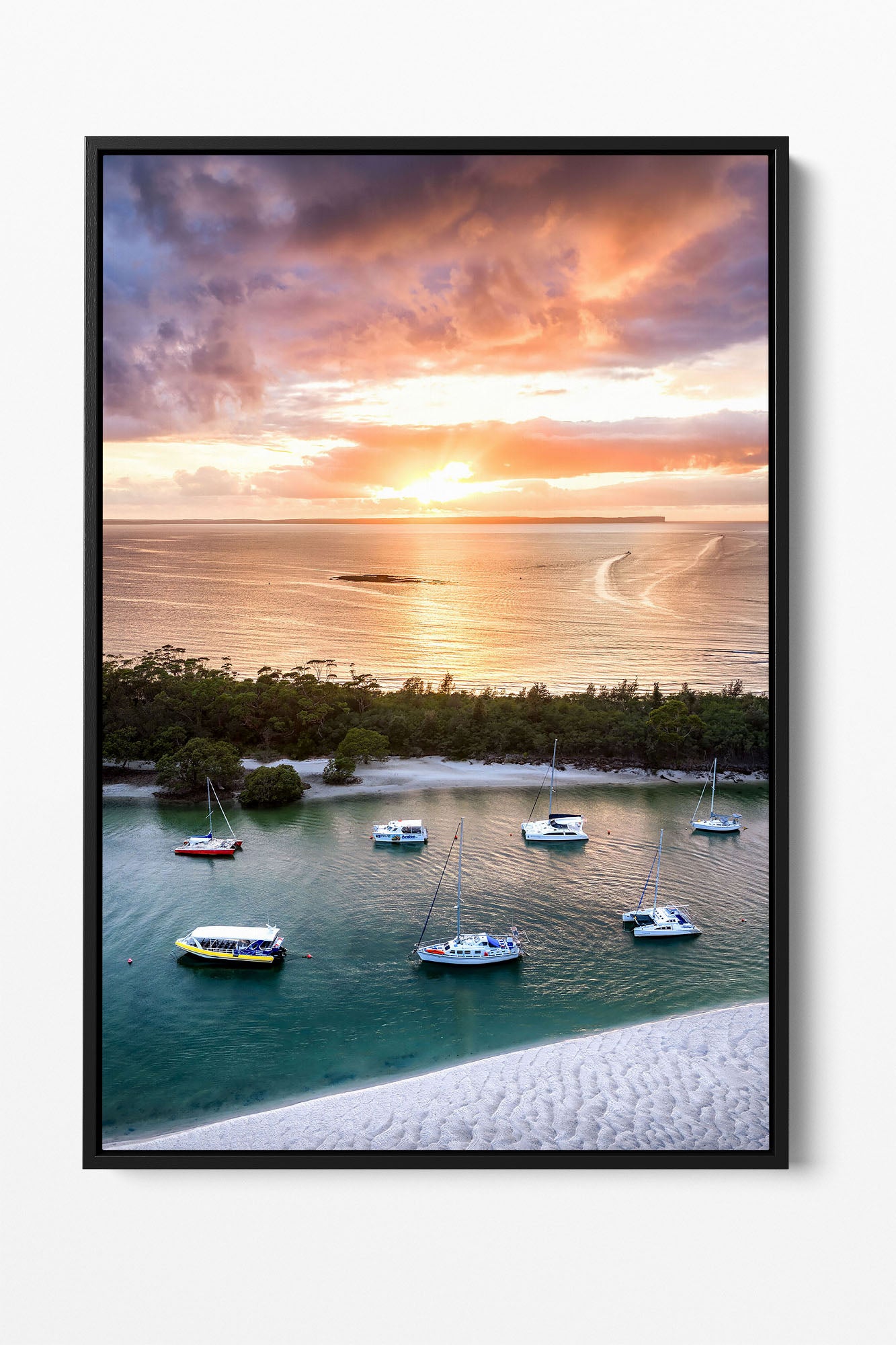 Boats in The Creek Sunrise Huskisson | Jervis Bay