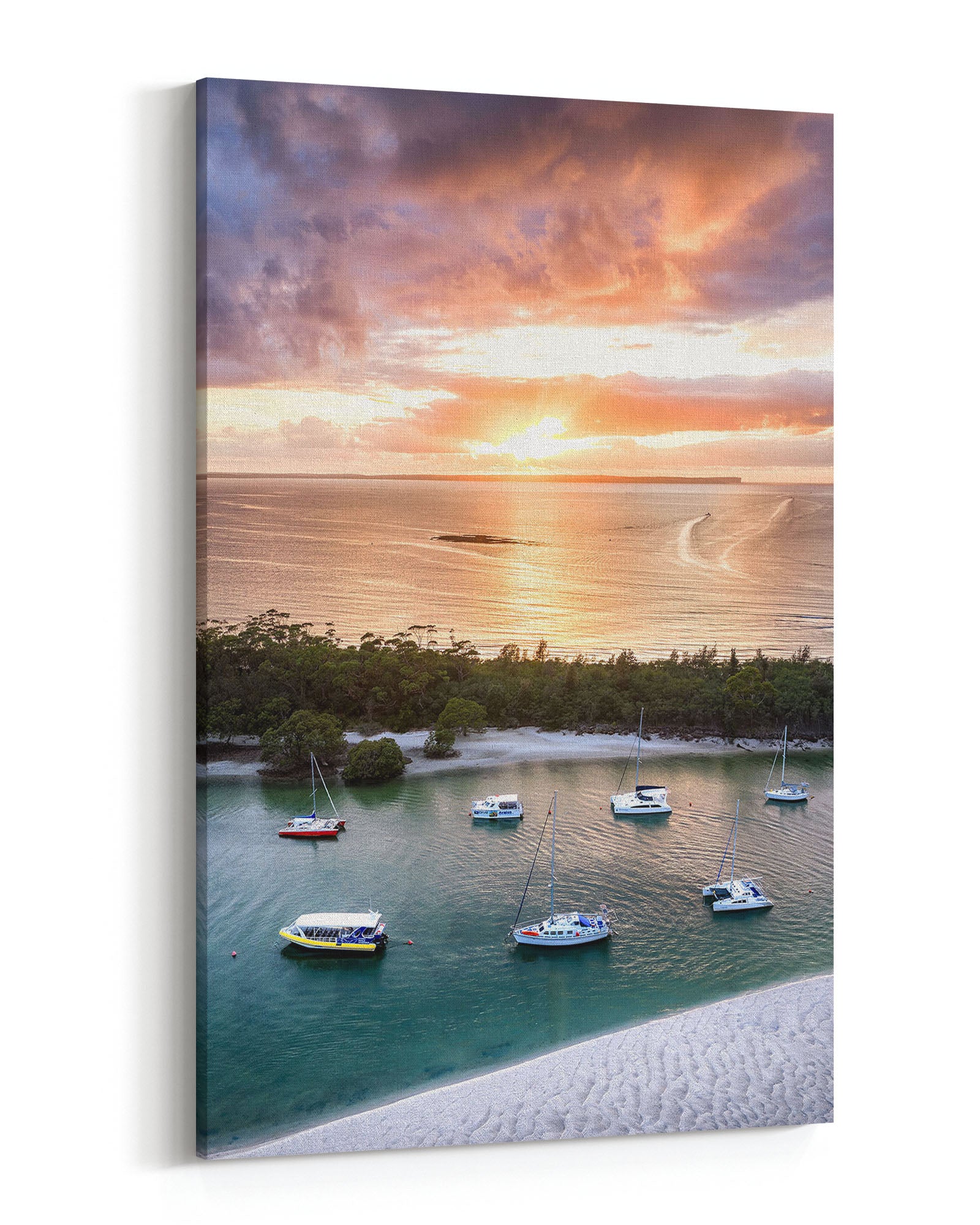 Boats in The Creek Sunrise Huskisson | Jervis Bay