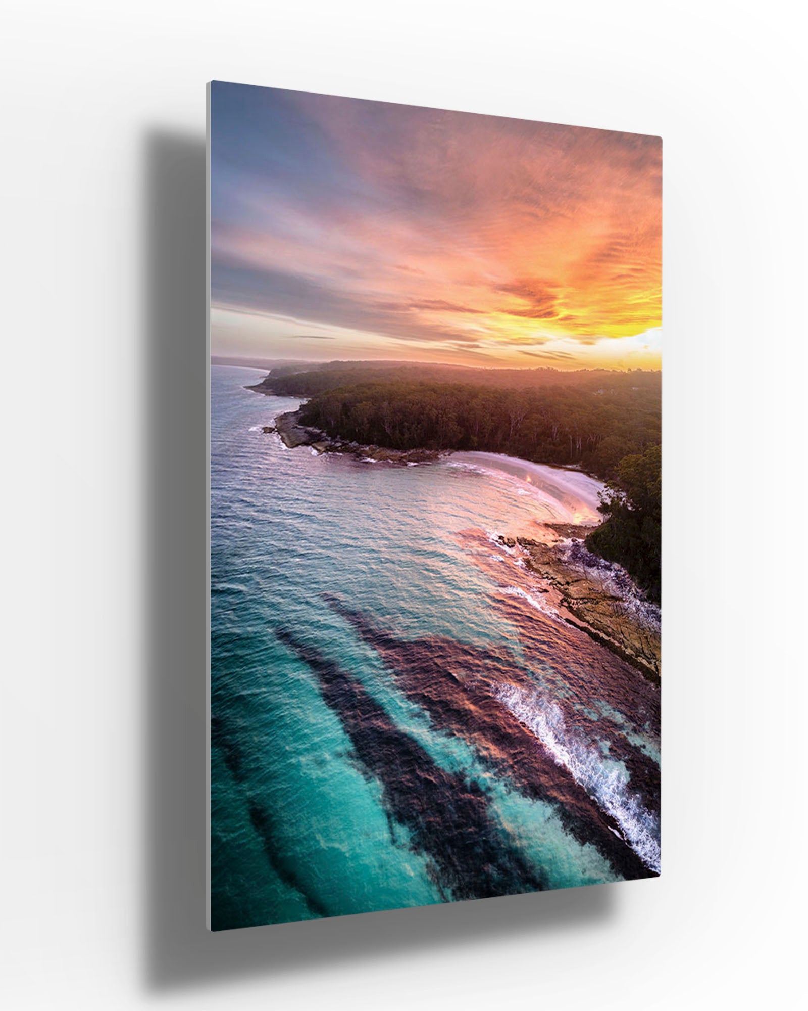 Fiery Sunset Blenheim Beach | Vertical