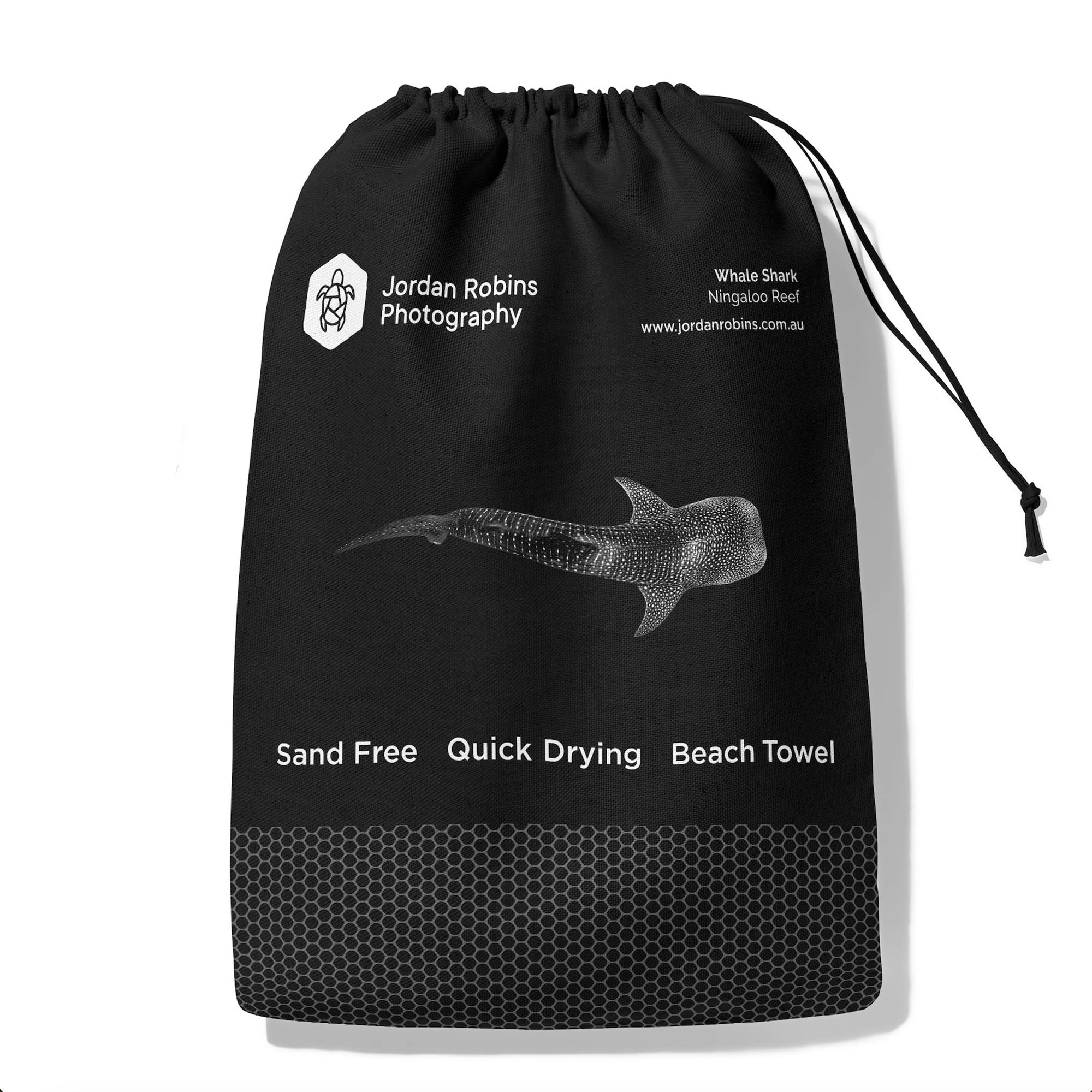 Whale Shark Monochrome Ningaloo Reef - Beach Towel