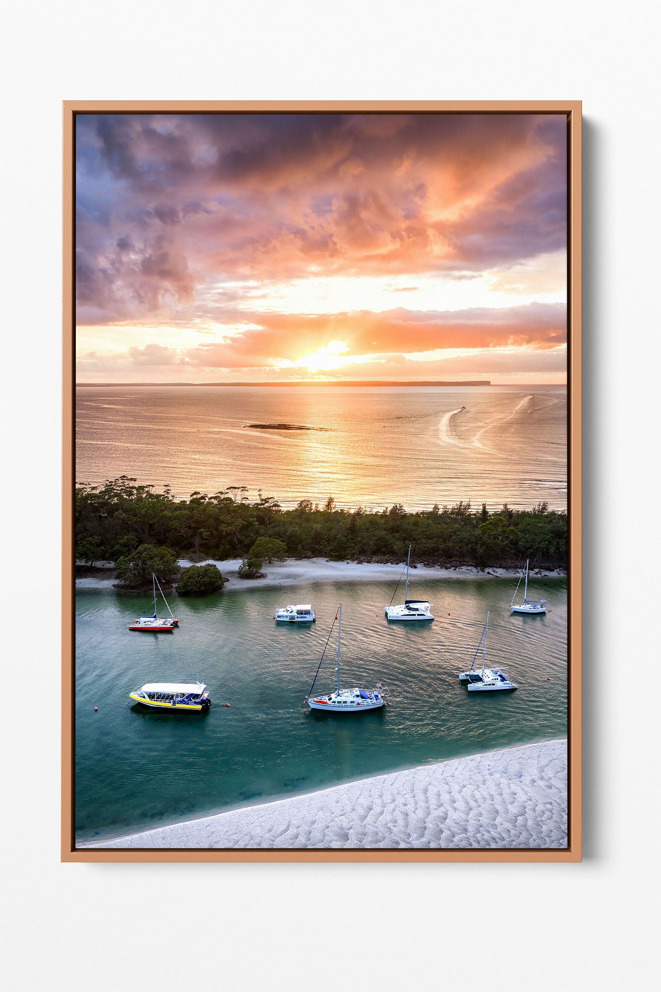 Boats in The Creek Sunrise Huskisson | Jervis Bay