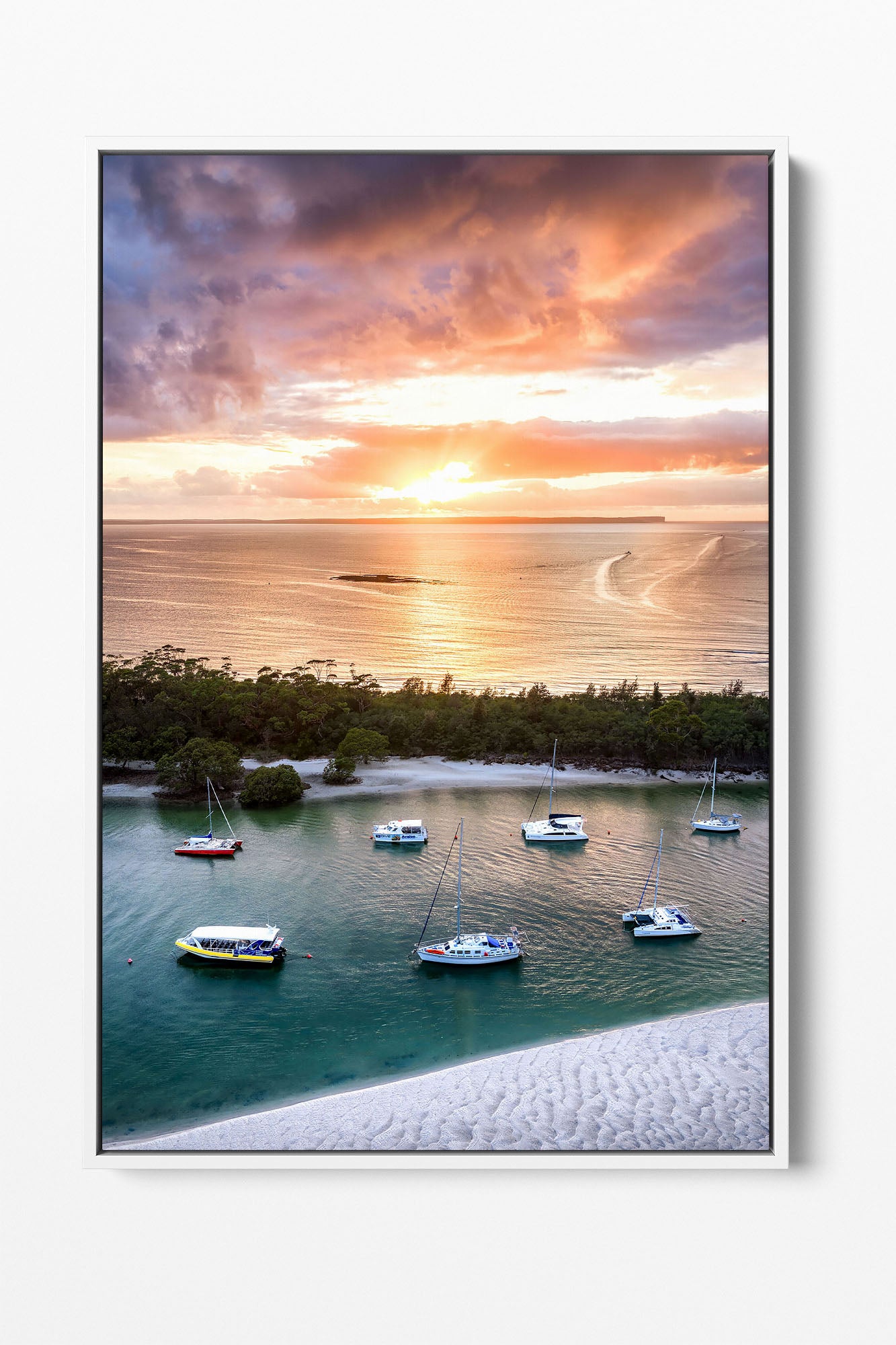 Boats in The Creek Sunrise Huskisson | Jervis Bay