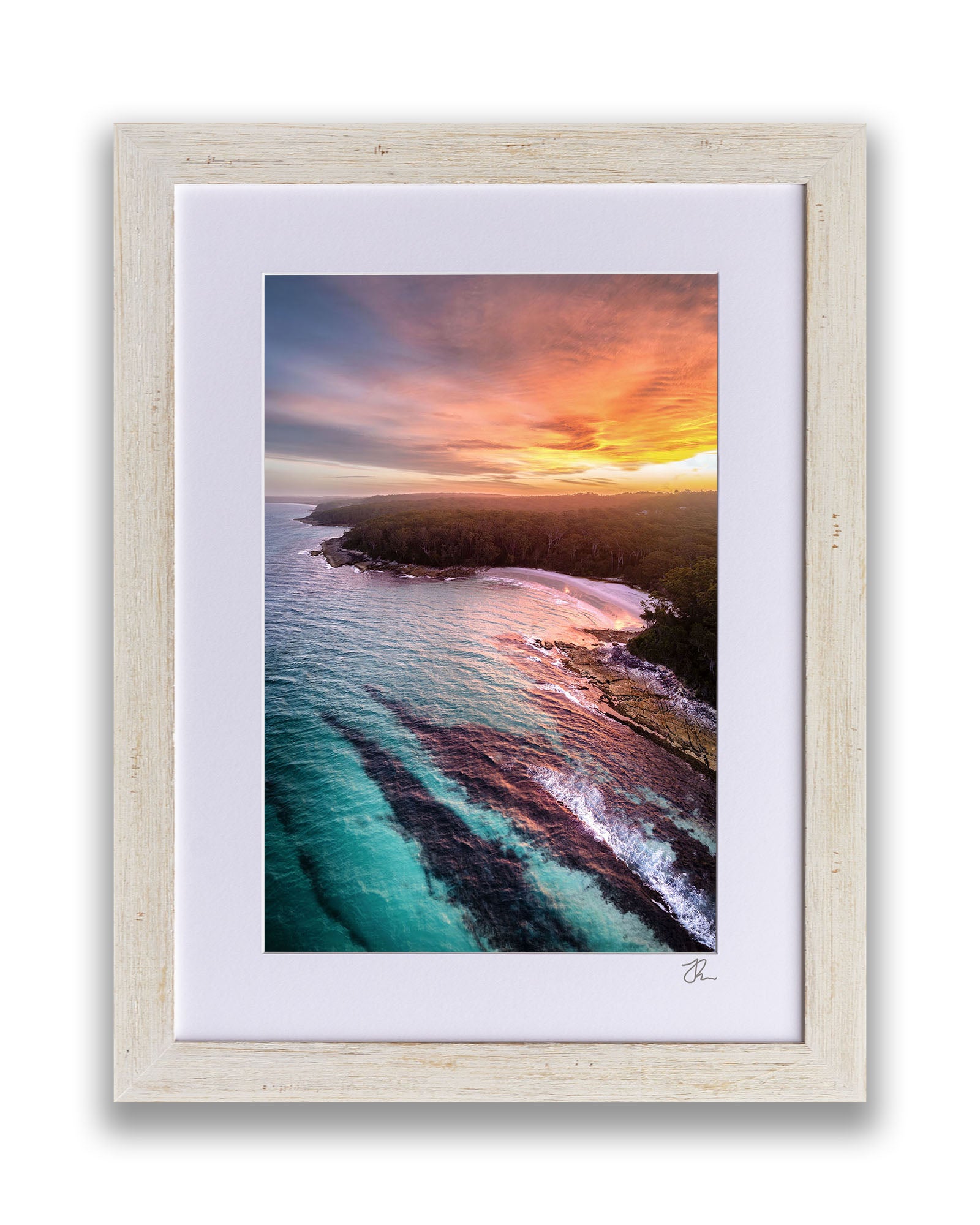 Fiery Sunset Blenheim Beach | Vertical
