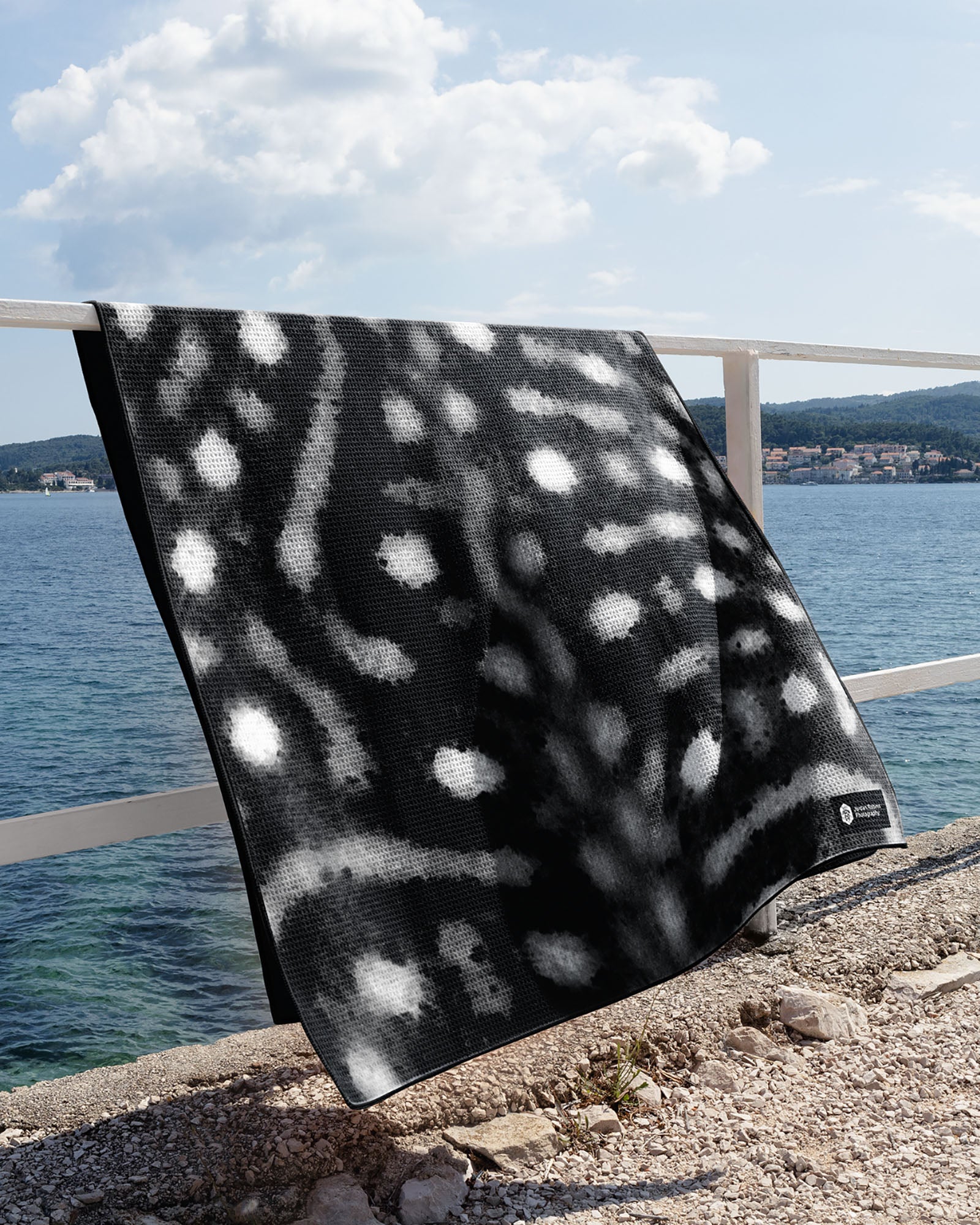 Whale Shark Monochrome Ningaloo Reef - Beach Towel