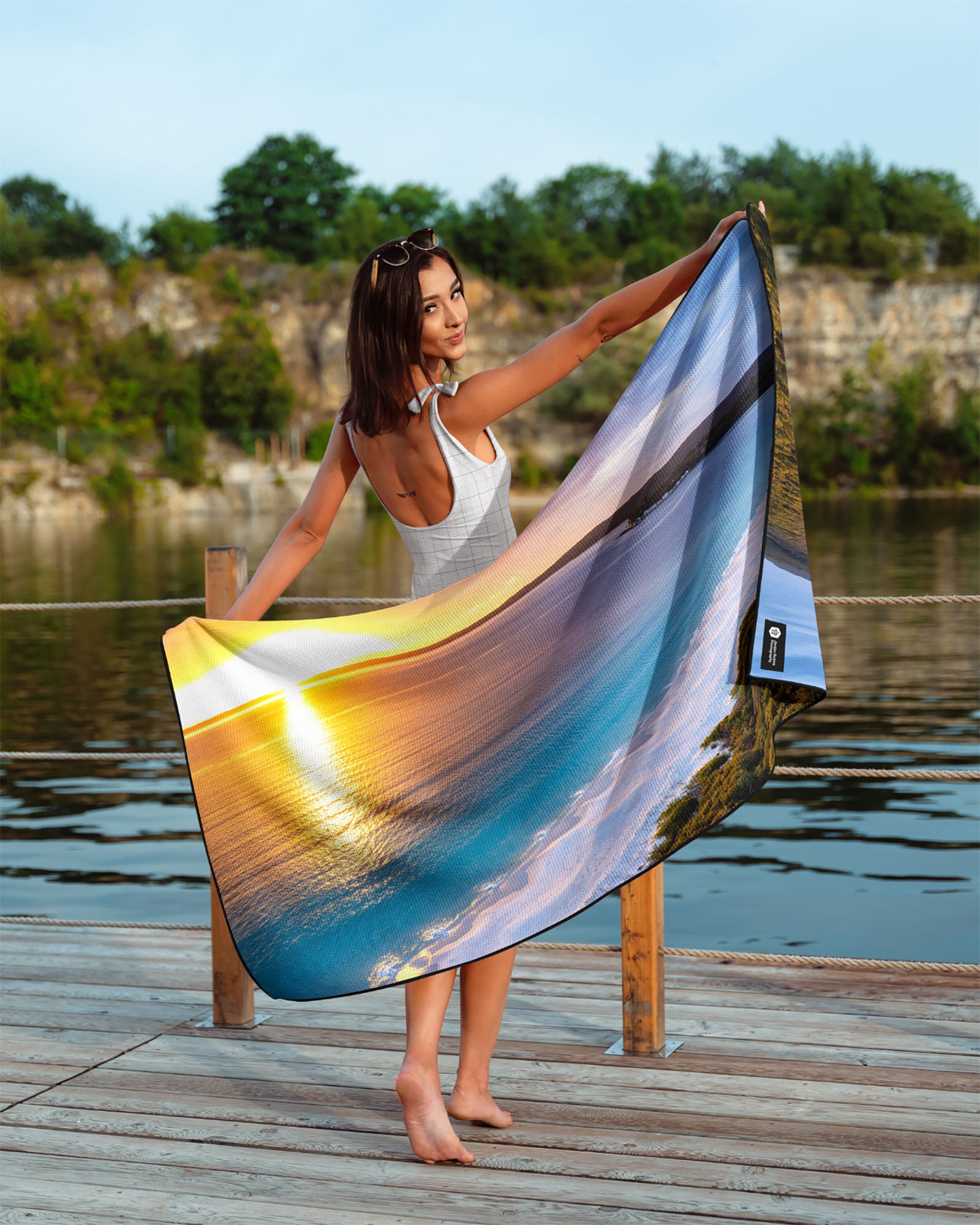 Golden Glow Sunrise Hyams Beach - Beach Towel