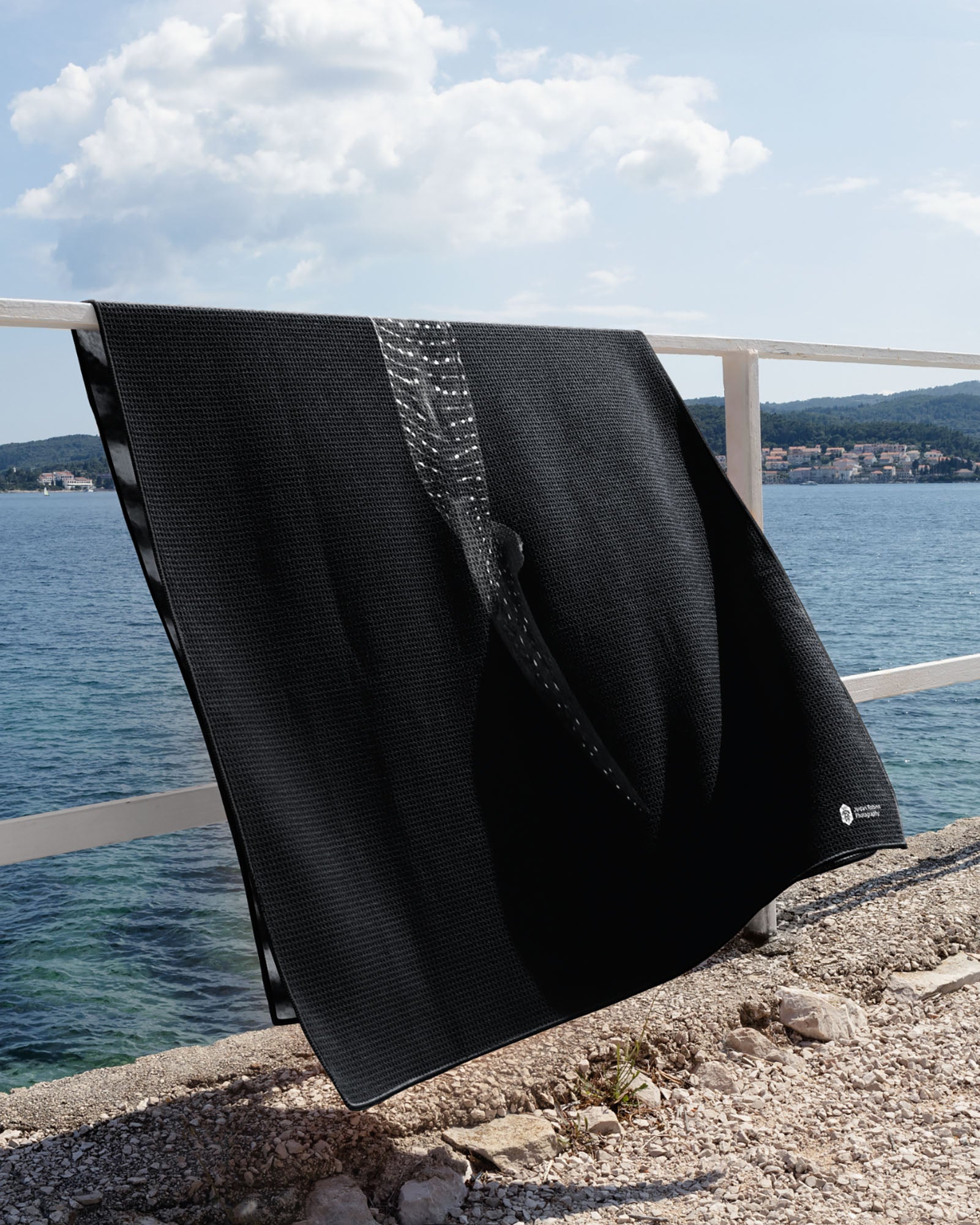 Whale Shark Monochrome Ningaloo Reef - Beach Towel