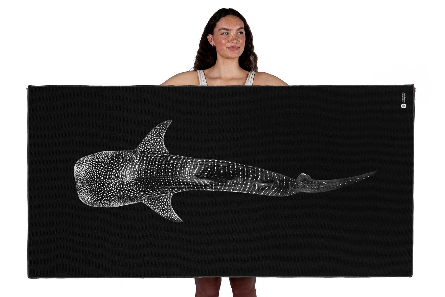 Whale Shark Monochrome Ningaloo Reef - Beach Towel